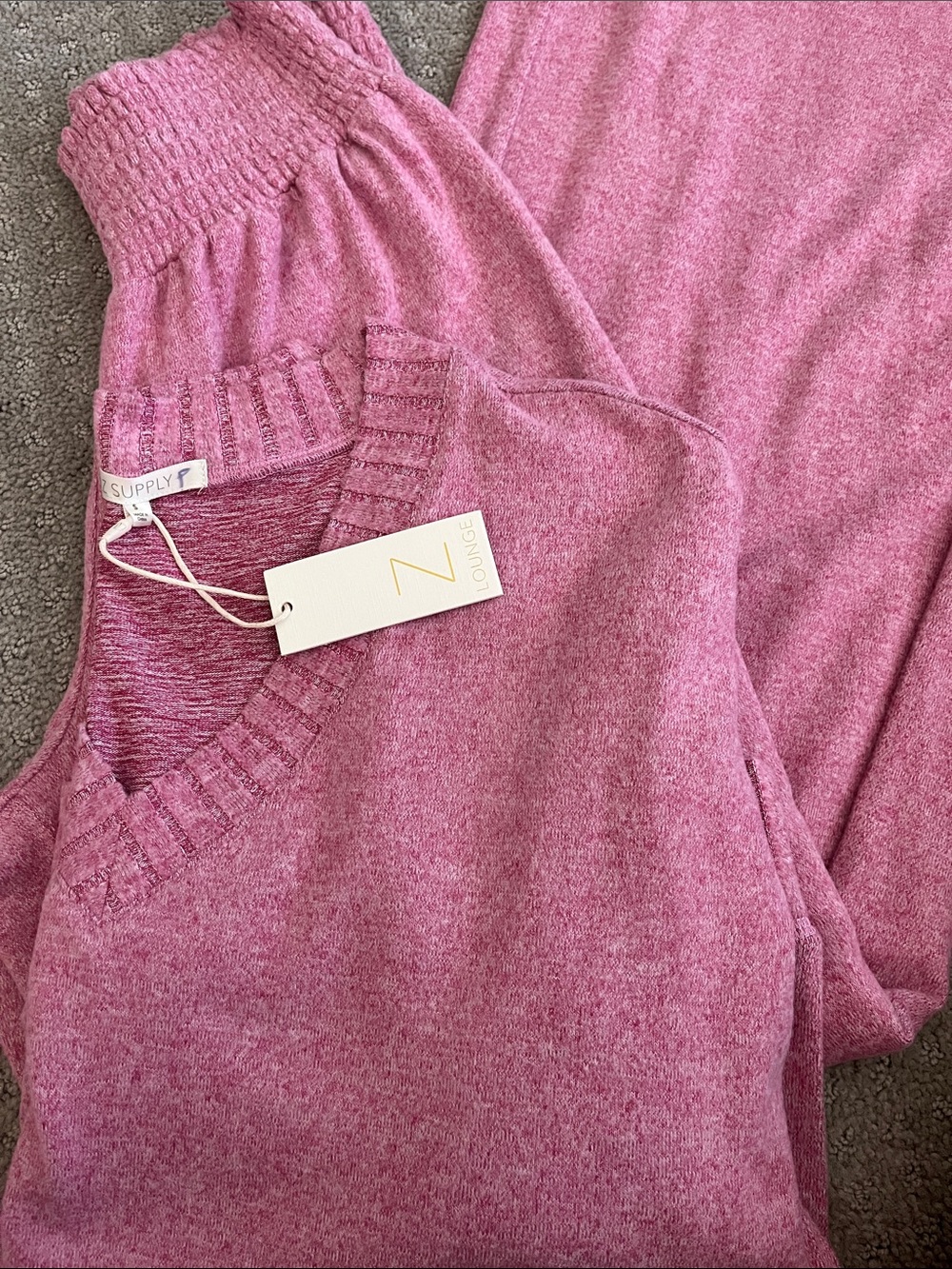 NWT Z Supply Courtney soft Long Sleeve top with matching wide leg pant - Picture 5 of 6